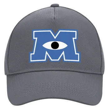 Monster inc, Καπέλο Ενηλίκων Ultimate Γκρι, (100% ΒΑΜΒΑΚΕΡΟ DRILL, ΕΝΗΛΙΚΩΝ, UNISEX, ONE SIZE)