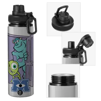Monster inc, Metallic water bottle with safety cap, 850ml aluminum