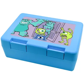 Monster inc, Παιδικό δοχείο κολατσιού ΓΑΛΑΖΙΟ 185x128x65mm (BPA free πλαστικό)