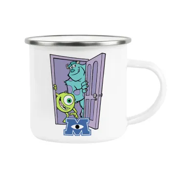 Monster inc, Κούπα Μεταλλική εμαγιέ λευκη 360ml