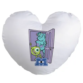 Monster inc, Μαξιλάρι καναπέ καρδιά 40x40cm περιέχεται το  γέμισμα