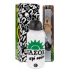 Easter Set, metallic aluminum water bottle (500ml) & aromatic flat Easter candle (30cm) (GRAY)