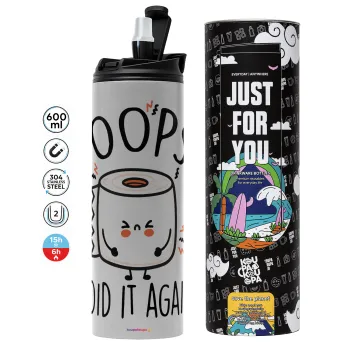 Poops!...I Did It Again, Tumbler stainless steel GREY 600ml