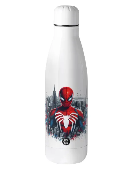 Spiderman City — Μεταλλικό παγούρι θερμός (Stainless steel), 500ml