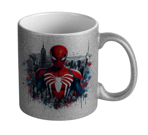 Spiderman City — Glitter Ασημένια