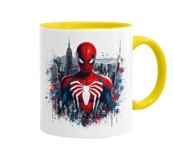Spiderman City — Κεραμική Κίτρινη, 330ml