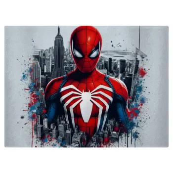 Spiderman City, Επιφάνεια κοπής γυάλινη (38x28cm)