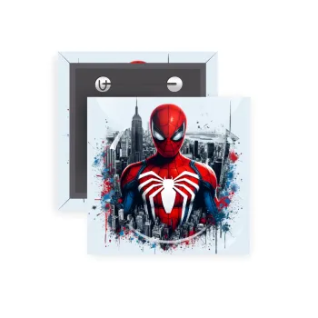 Spiderman City, Κονκάρδα παραμάνα τετράγωνη 5x5cm