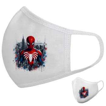 Spiderman City, Μάσκα υφασμάτινη υψηλής άνεσης παιδική (Δώρο πλαστική θήκη)