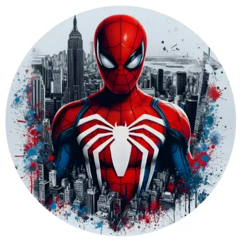Spiderman City, Mousepad Στρογγυλό 20cm