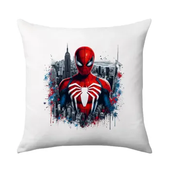 Spiderman City, Μαξιλάρι καναπέ 40x40cm περιέχεται το  γέμισμα