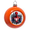 Orange Christmas tree ornament bauble 8cm