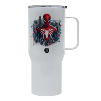 Spiderman City, Mega Stainless steel Tumbler with lid, double wall 750L