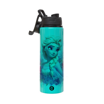 Elsa Princess, Metallic water bottle with safety lid, 850ml aluminum