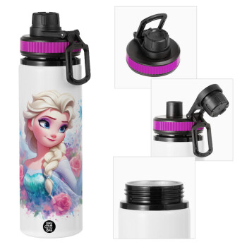 Elsa Princess, Metallic water bottle with safety lid, 850ml aluminum