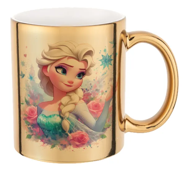 Elsa Princess — Mug ceramic, gold mirror, 330ml