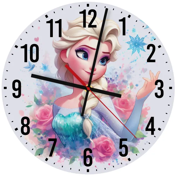 Elsa Princess — Ρολόι τοίχου ξύλινο 30cm