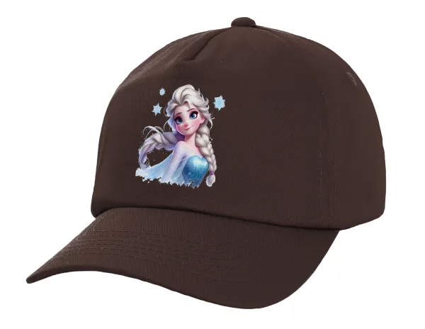 Elsa Princess — Adult Baseball Cap, 100% Cotton, Chocolate (COTTON, ADULT, UNISEX, ONE SIZE)