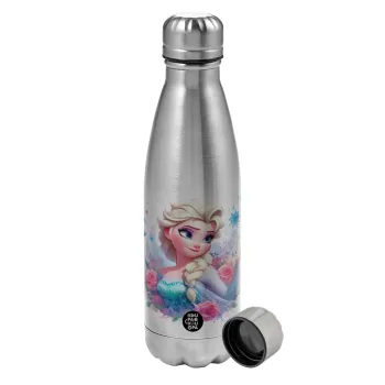 Elsa Princess, Metallic water bottle, stainless steel, 750ml