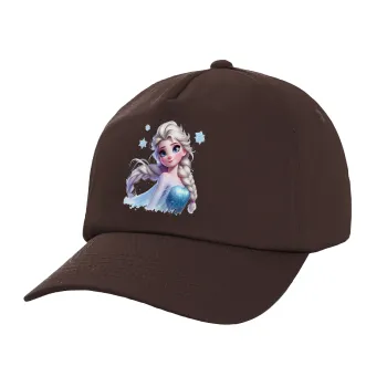 Elsa Princess, Καπέλο Ενηλίκων Baseball, 100% Βαμβακερό, Chocolate, Καφέ (ΒΑΜΒΑΚΕΡΟ, ΕΝΗΛΙΚΩΝ, UNISEX, ONE SIZE)