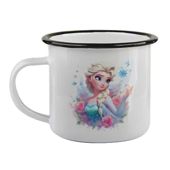Elsa Princess, Κούπα εμαγιέ με μαύρο χείλος 360ml