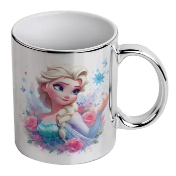 Elsa Princess, Mug ceramic, silver mirror, 330ml