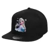 Καπέλο παιδικό Flat Snapback, Μαύρο (100% ΒΑΜΒΑΚΕΡΟ, ΠΑΙΔΙΚΟ, UNISEX, ONE SIZE)