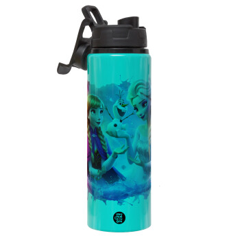 Elsa & Anna Princess, Metallic water bottle with safety lid, 850ml aluminum