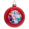 Red Christmas tree ornament bauble 8cm