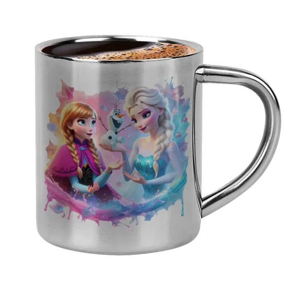 Elsa & Anna Princess — Double-wall metal cup for espresso (220ml)