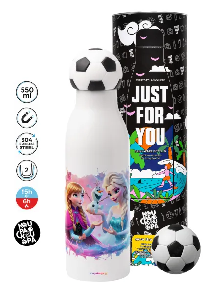 Elsa & Anna Princess — Soccer Metal mug thermos, double wall, 550ml