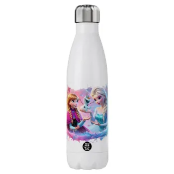 Έλσα & Άννα, Μεταλλικό παγούρι θερμός (Stainless steel), διπλού τοιχώματος, 750ml