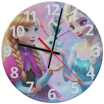 Έλσα & Άννα, Ρολόι τοίχου γυάλινο (30cm)