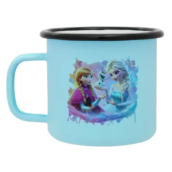 Έλσα & Άννα, Κούπα Μεταλλική εμαγιέ ΜΑΤ σιέλ 360ml