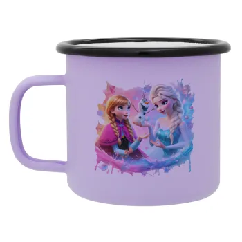 Έλσα & Άννα, Κούπα Μεταλλική εμαγιέ ΜΑΤ Light Pastel Purple 360ml