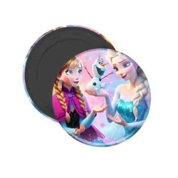 Έλσα & Άννα, Μαγνητάκι ψυγείου στρογγυλό διάστασης 5cm