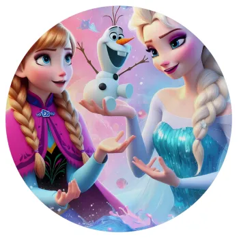 Έλσα & Άννα, Mousepad Στρογγυλό 20cm