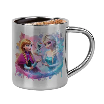 Elsa & Anna Princess, Double-wall metal cup for espresso (220ml)