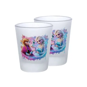 Elsa & Anna Princess, Σφηνοπότηρα γυάλινα 45ml του πάγου (2 τεμάχια)