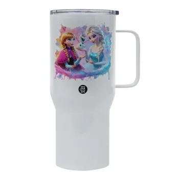 Elsa & Anna Princess, Mega Stainless steel Tumbler with lid, double wall 750L