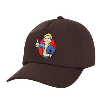 Fallout Vault Boy, Καπέλο Ενηλίκων Baseball, 100% Βαμβακερό, Chocolate, Καφέ (ΒΑΜΒΑΚΕΡΟ, ΕΝΗΛΙΚΩΝ, UNISEX, ONE SIZE)