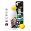 Tennis ball Metal mug thermos White, double wall, 550ml