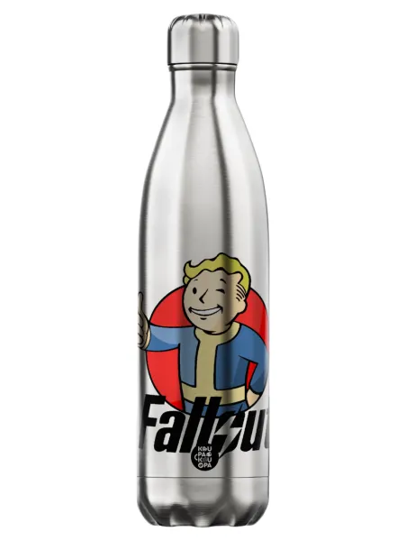 Fallout Vault Boy — Inox (Stainless steel) hot metal mug, double wall, 750ml