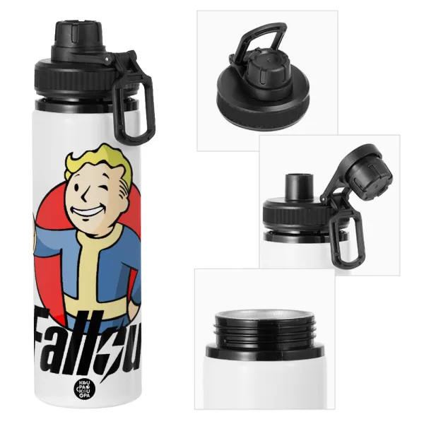 Fallout Vault Boy — Μεταλλικό παγούρι νερού με καπάκι ασφαλείας, αλουμινίου 850ml