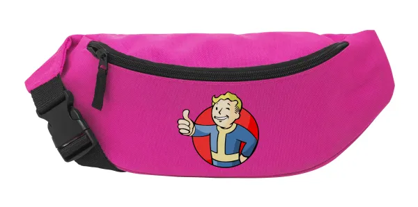 Fallout Vault Boy — Unisex waist bag (banana) in PINK color with 2 pockets