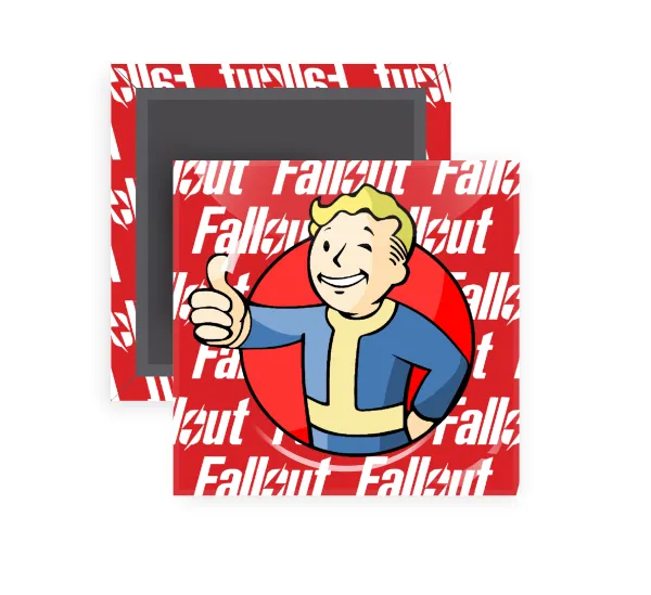 Fallout Vault Boy — Τετράγωνο (5x5cm)