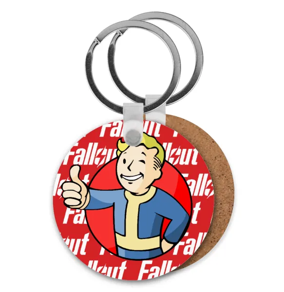 Fallout Vault Boy — Ξύλινο στρογγυλό