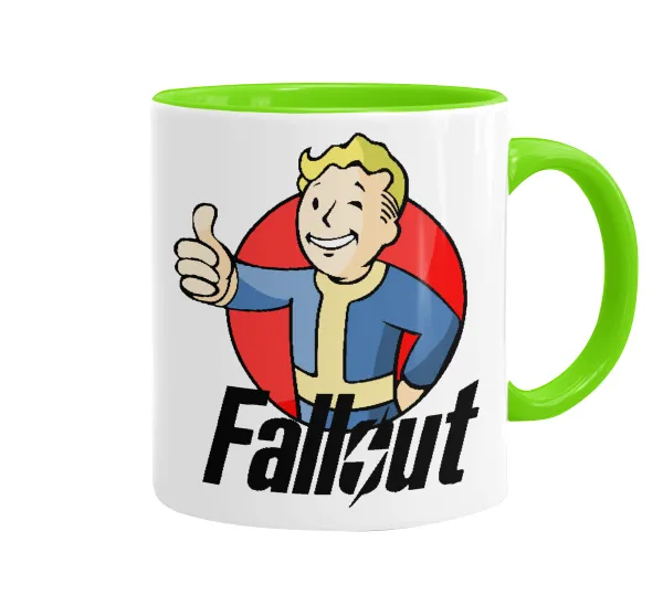 Fallout Vault Boy — Κούπα χρωματιστή βεραμάν, κεραμική, 330ml