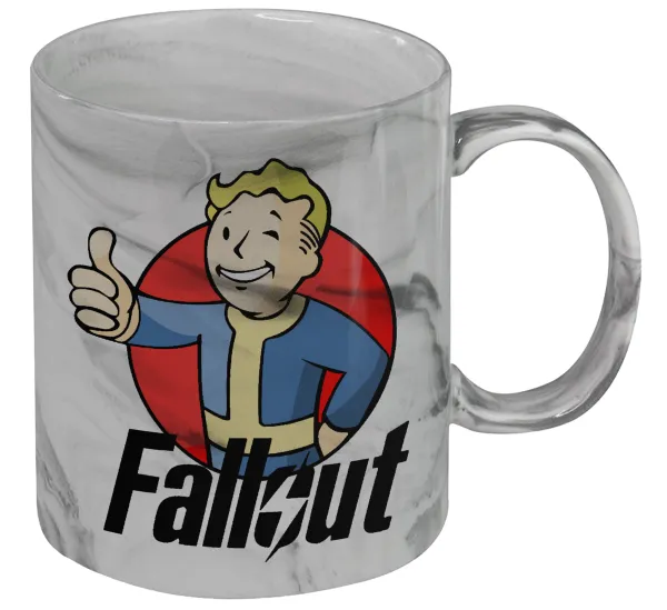Fallout Vault Boy — Mug ceramic marble style, 330ml