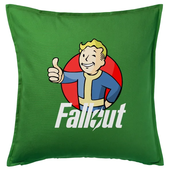 Fallout Vault Boy — Sofa cushion Green 50x50cm includes filling